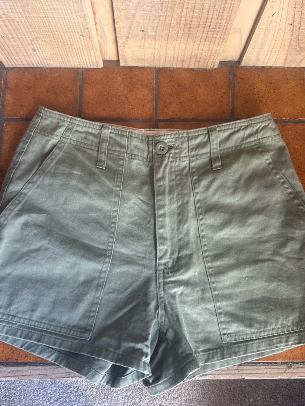 Brixton Olive Green Workwear Cargo Shorts